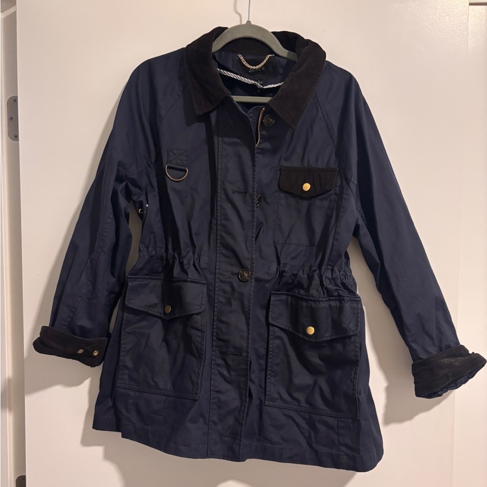 J. Crew Navy Jacket with Brown Corduroy